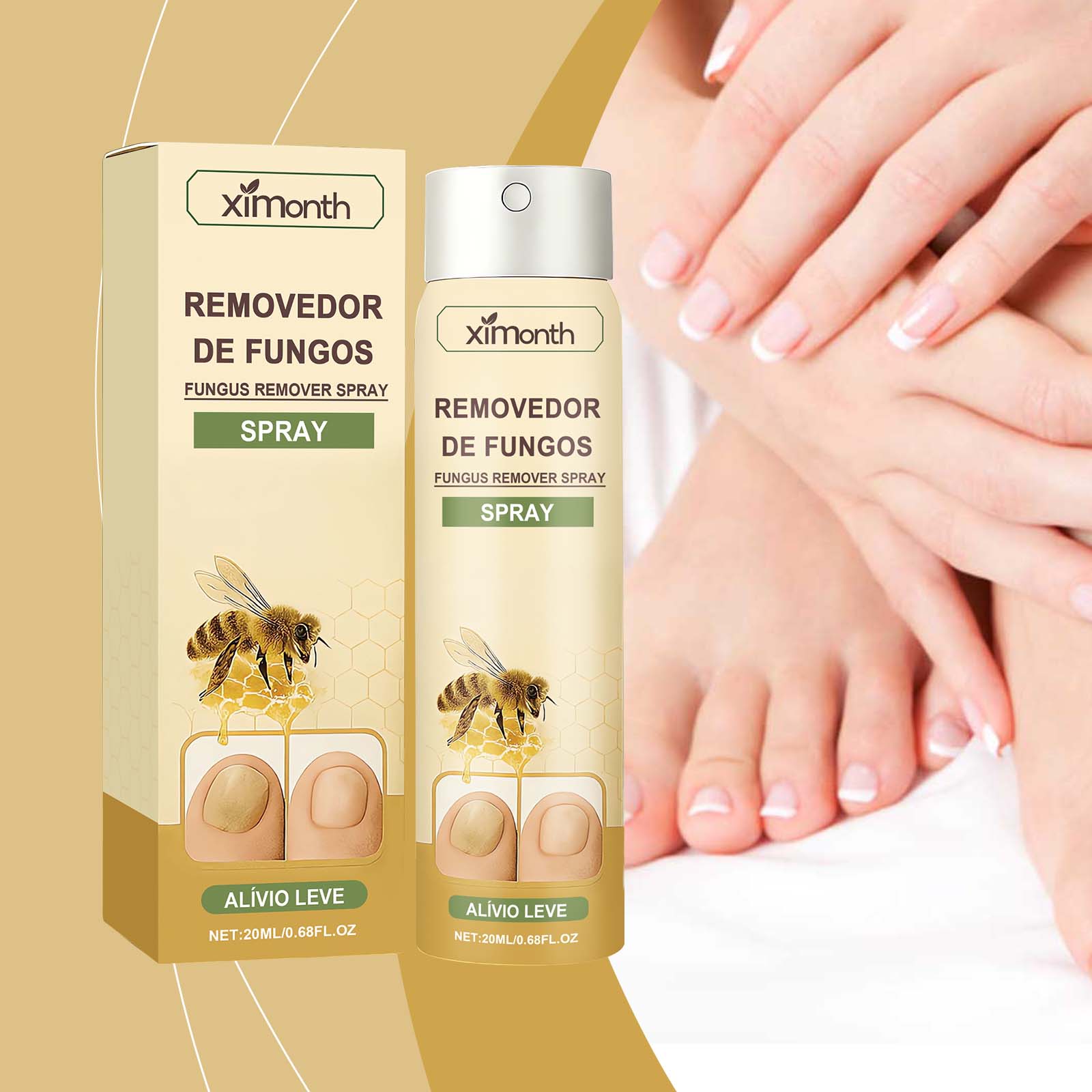 Bee Venom Nail Care Spray, Natural Nourishing, Strengthening, Moisturizing, Gentle Nail Treatment ,20ml