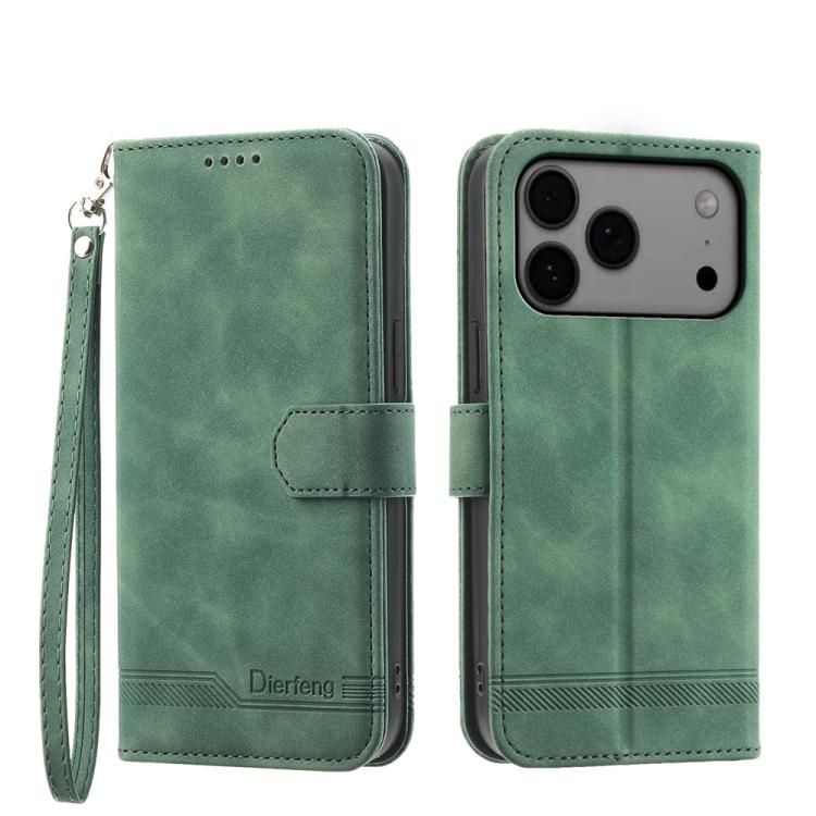 For iPhone 18 Pro Max / iPhone 17 Pro Max Dierfeng Dream Line TPU Hybrid PU Leather Phone Case