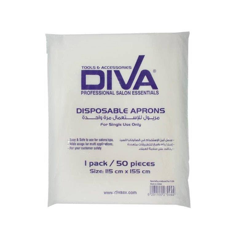 Diva Barber Apron Disposable, 50pcs, Pack