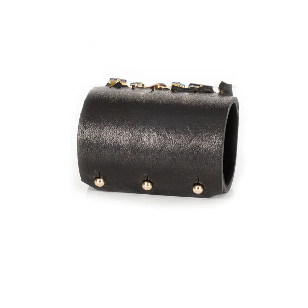 The Dark Midnight Atelier Mosaic Leather Cuff