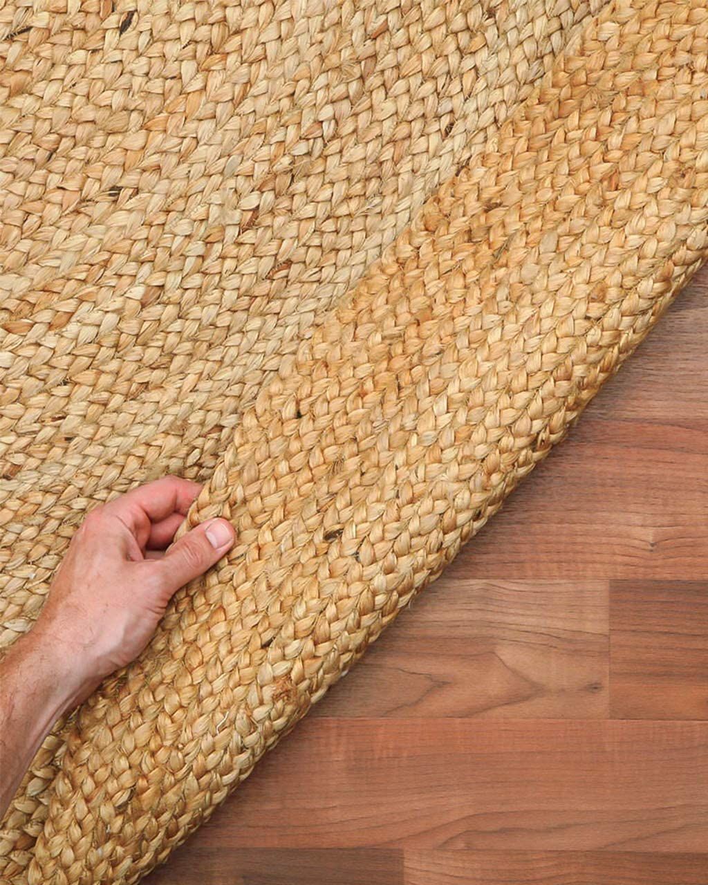 AIESY®  Beautiful Handwoven Jute Flower All Over Rug