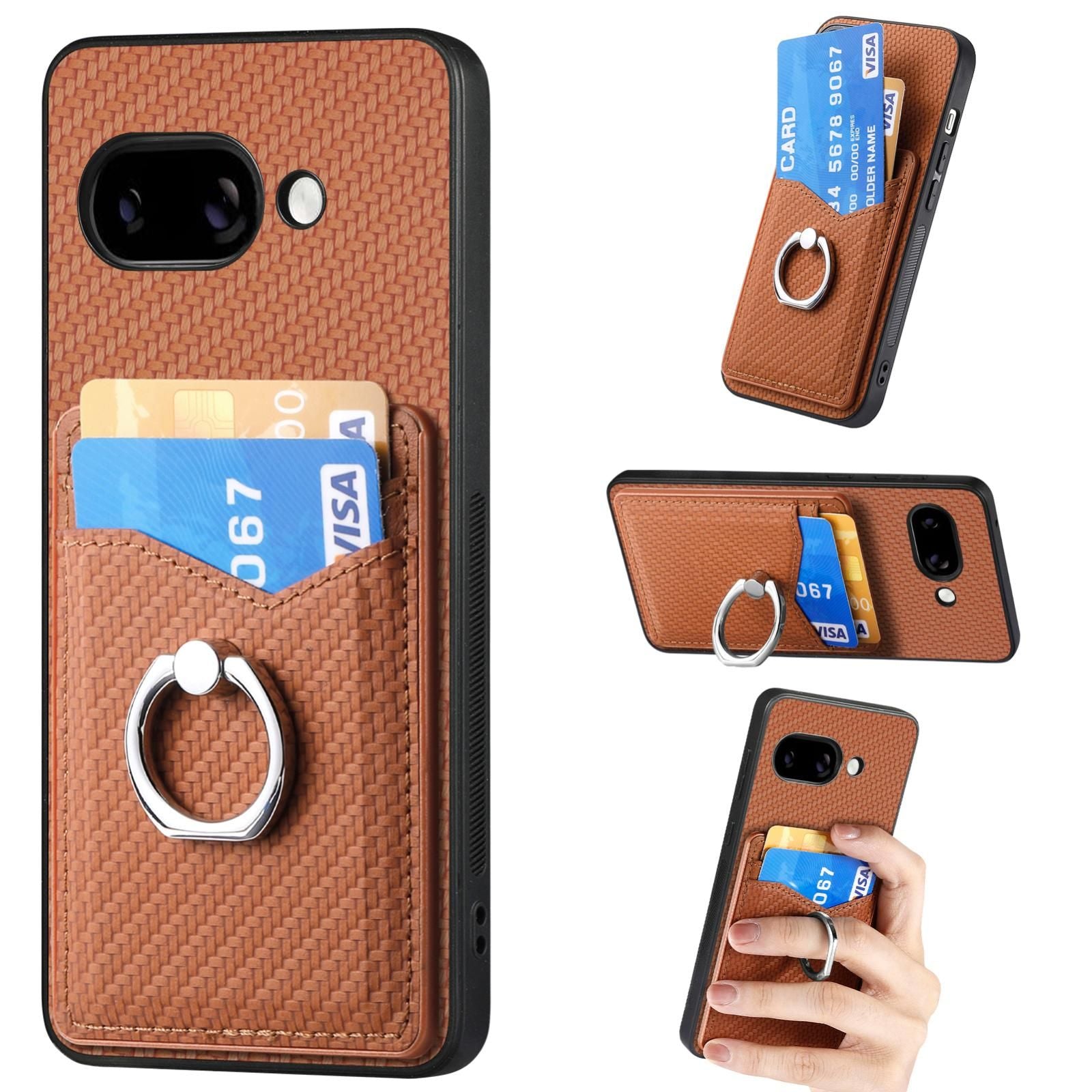 Card Wallet Ring Phone Case For Google Pixel 9a