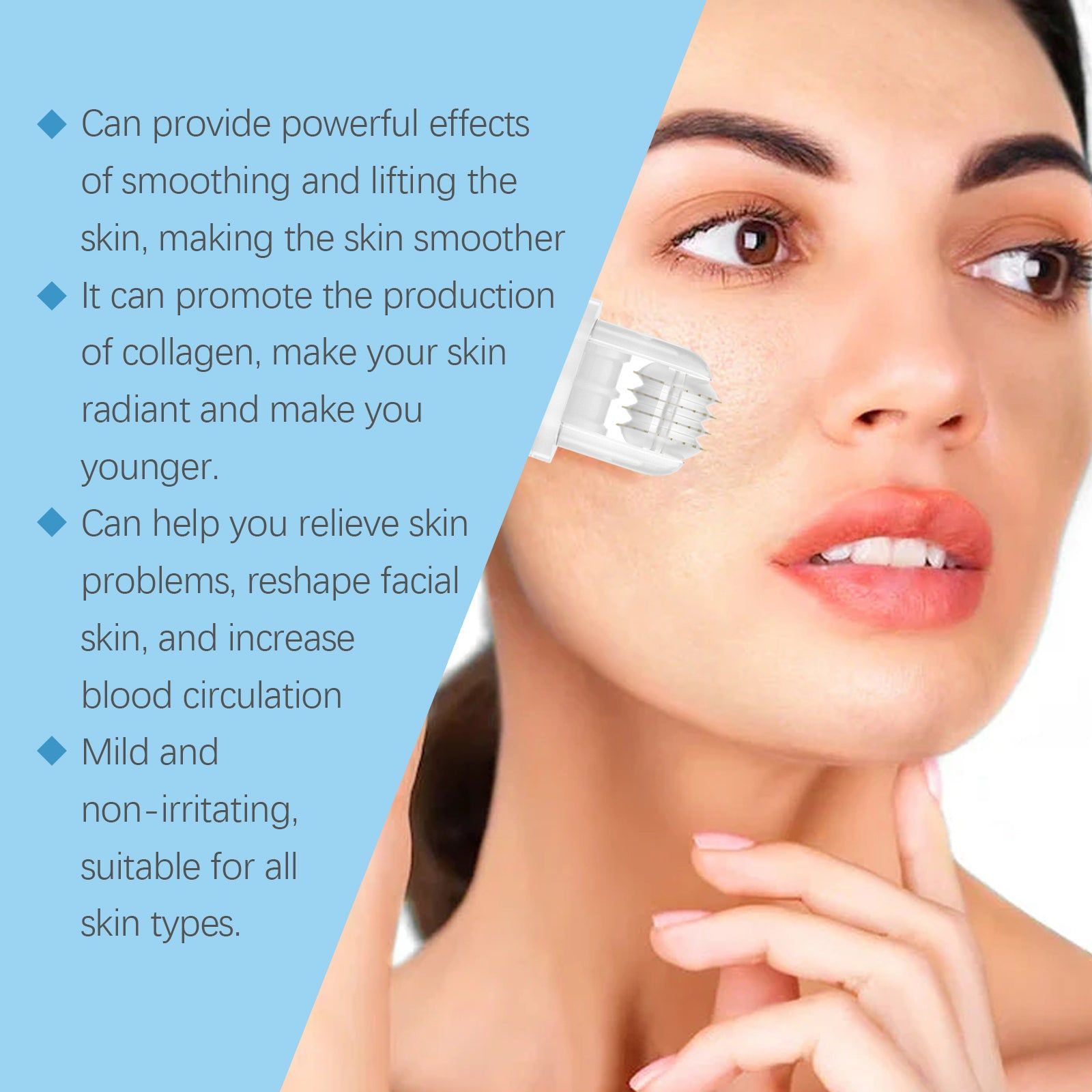 Hydrating Hyaluronic Acid Roller Serum for Moisturizing and Firming Skin, Collagen Boost ,10ml/box