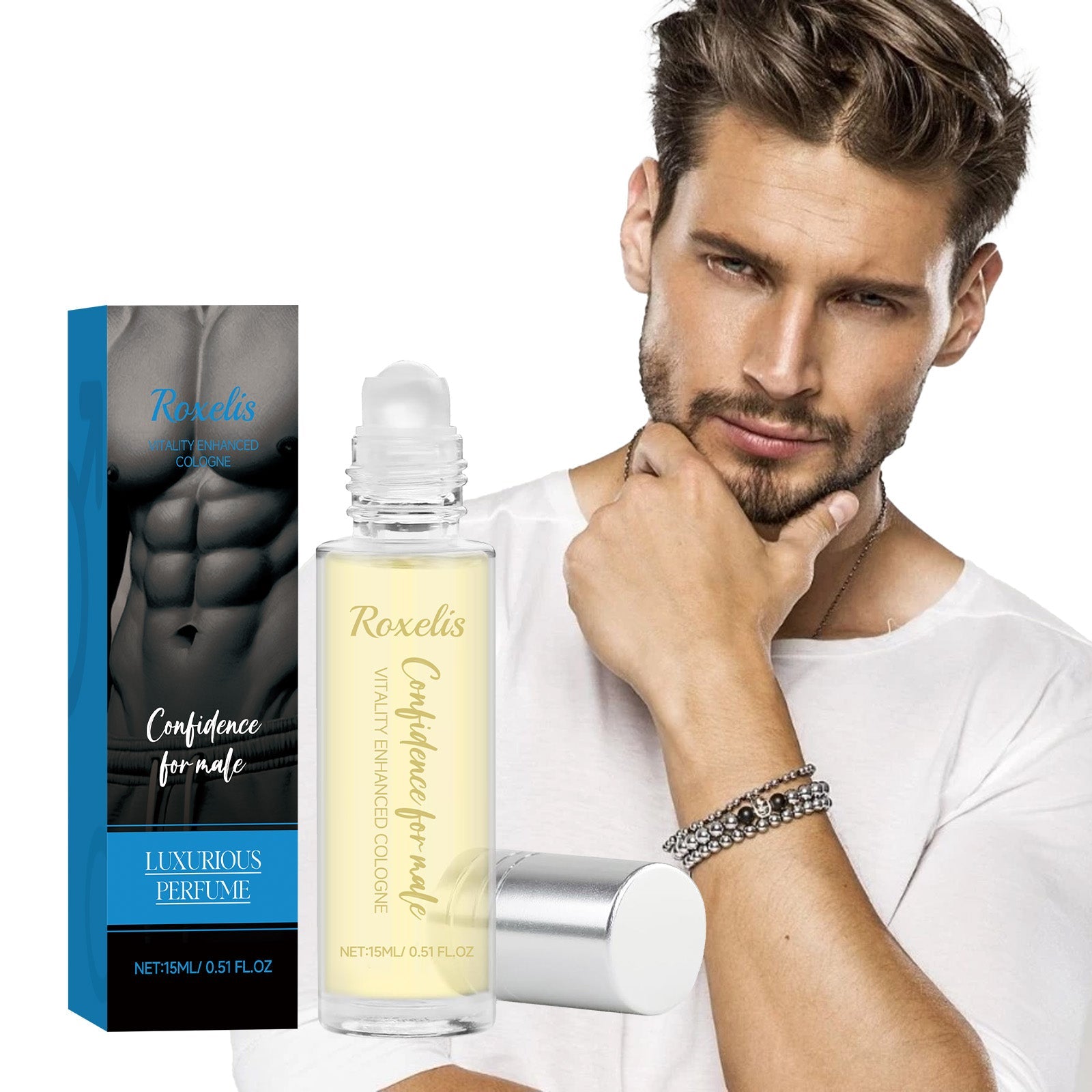 Charm Cologne for Men, Fresh Long-Lasting Perfume, Elegant Fragrance ,15ml