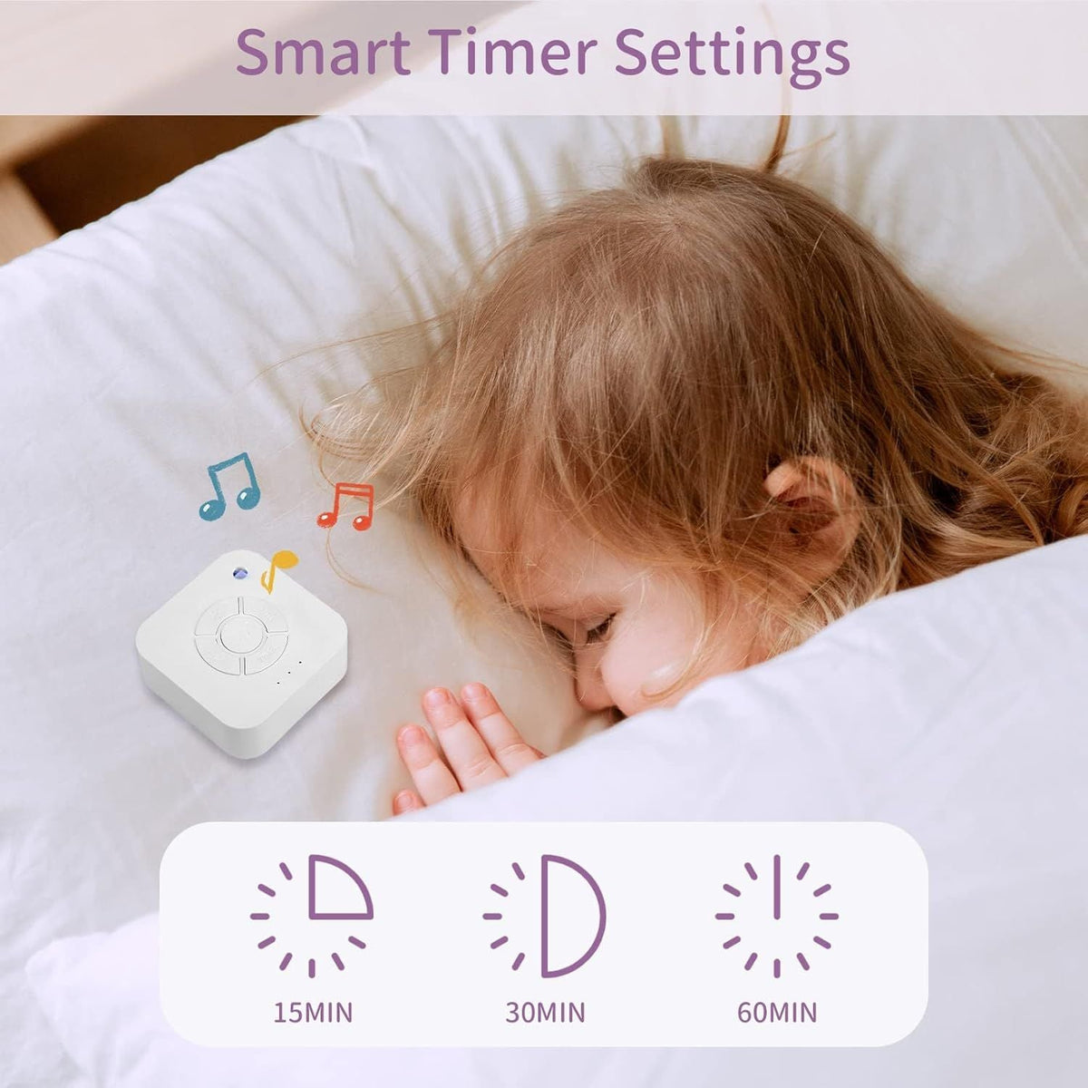 White Noise Sound Machine USB Rechargeable Music Light Sleep Machine