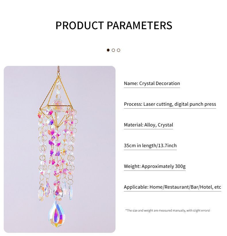 Crystal Suncatchers Window Hanging Wind Chime Garden Sun Catchers Home Decor