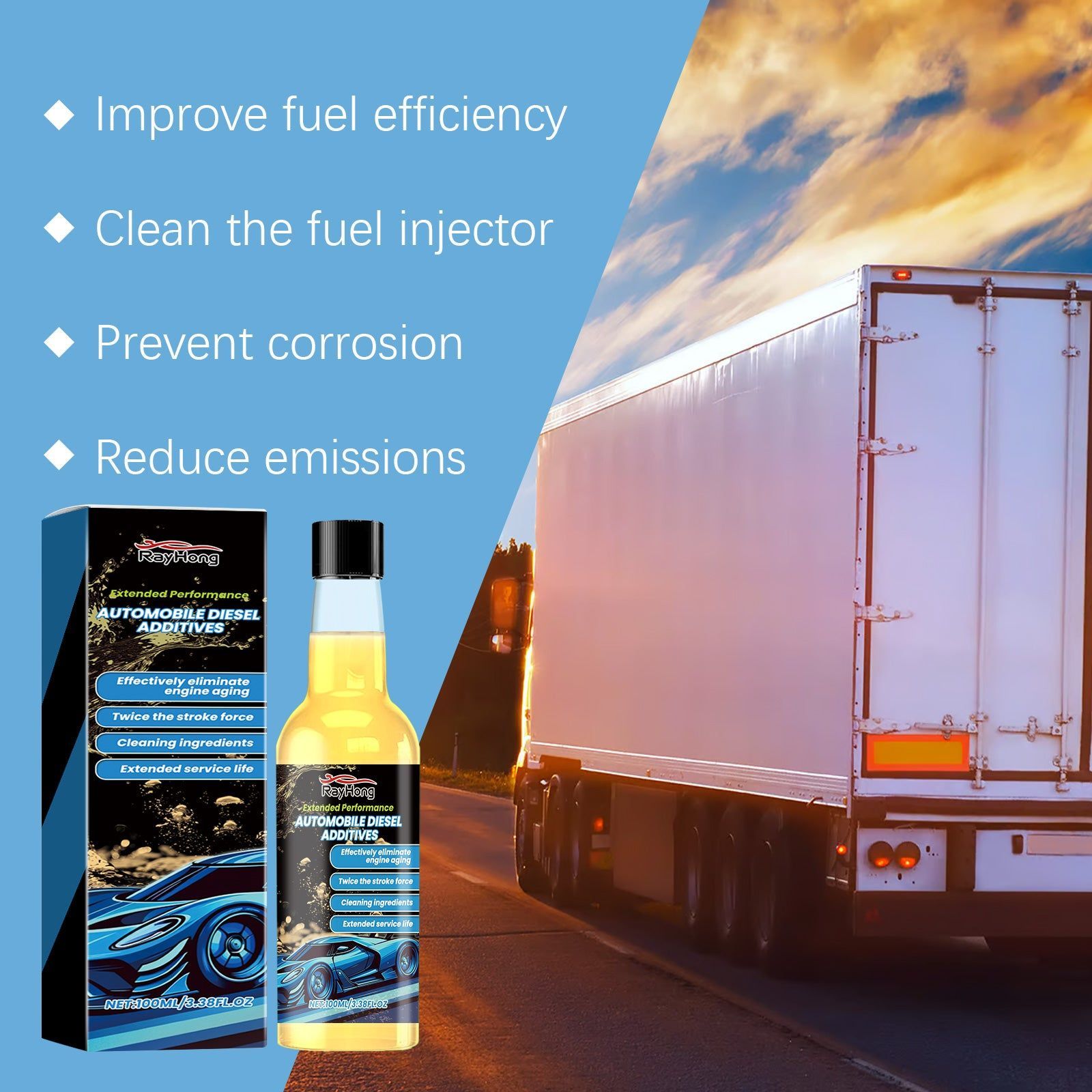 Boost Engine Power and Fuel Efficiency with Top Automotive Diesel Additive, Protects Engine, Reduces Wear ,100ml