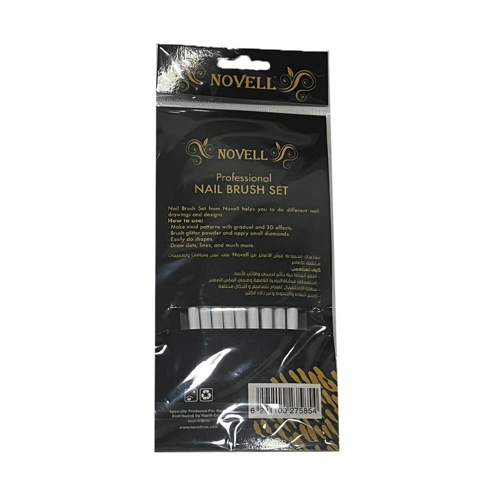 Novell Nail Art Brush Set, 9pcs
