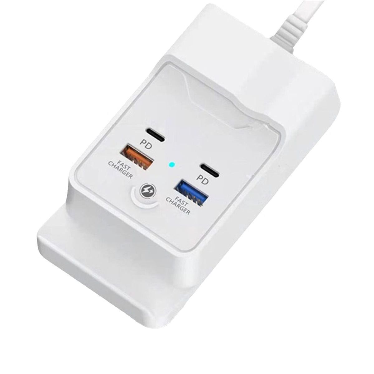 4 Port USB Charger 20W Fast Charging Hub With Phone Holder For Multiple Devices