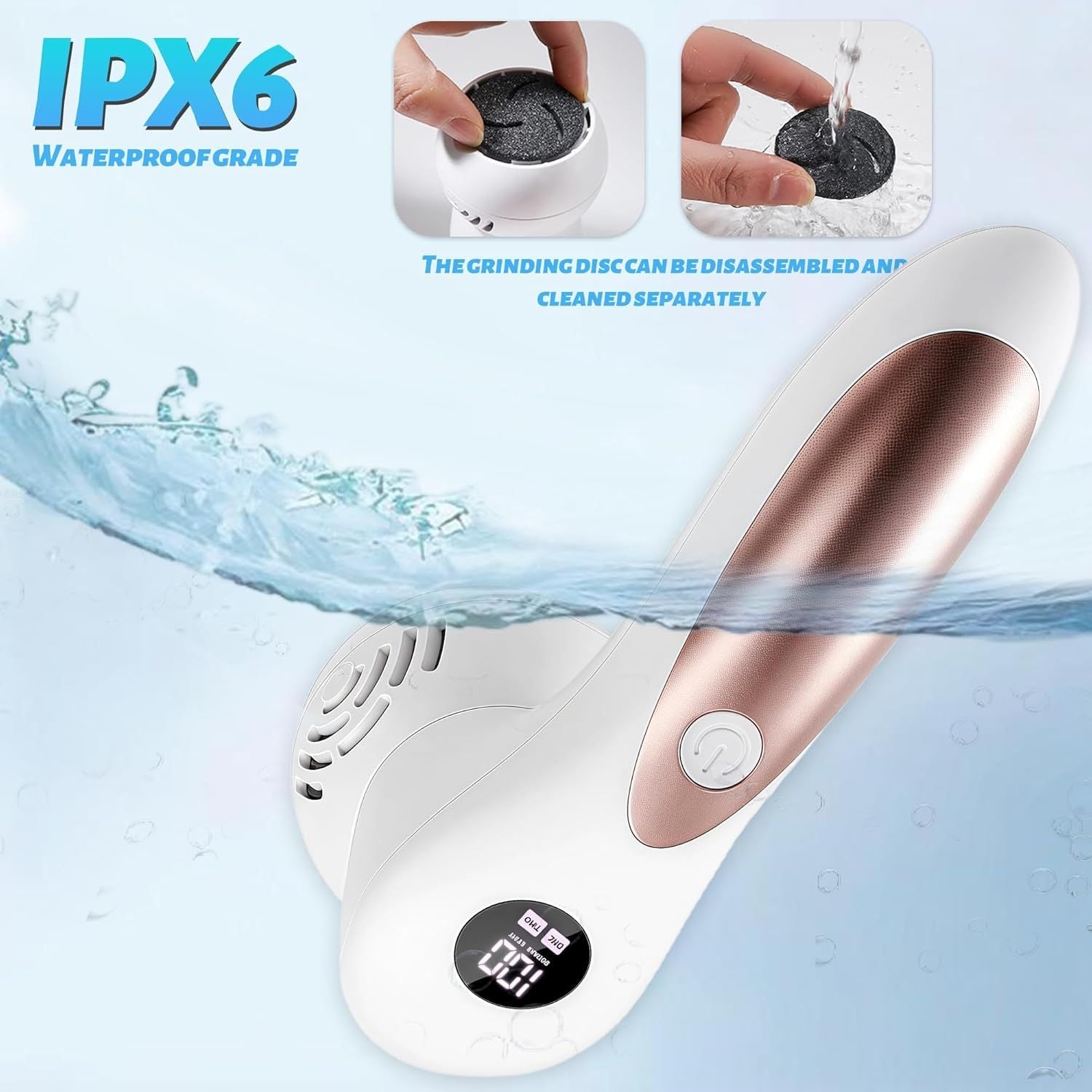 Electric Foot Grinder Rechargeable USB Foot Beauty Massage for Removing Calluses