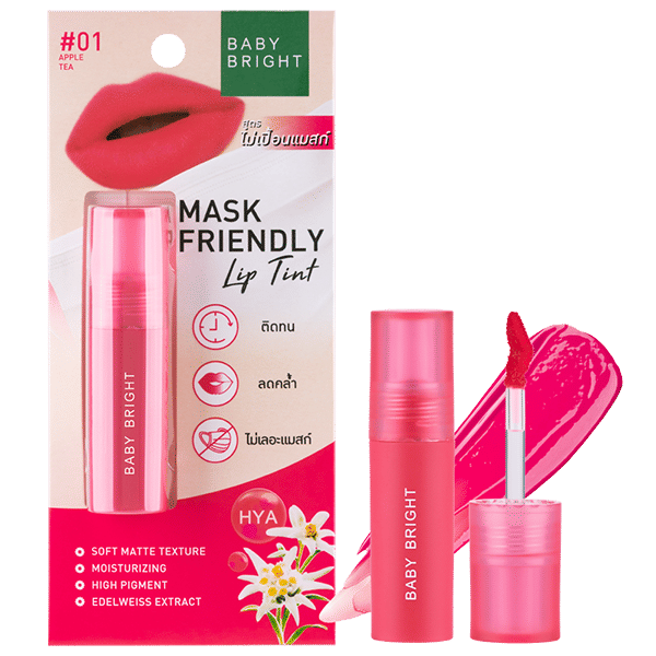 MASK FRIENDLY LIP TINT 2.5G BABY BRIGHT (M) #01 APPLE TEA