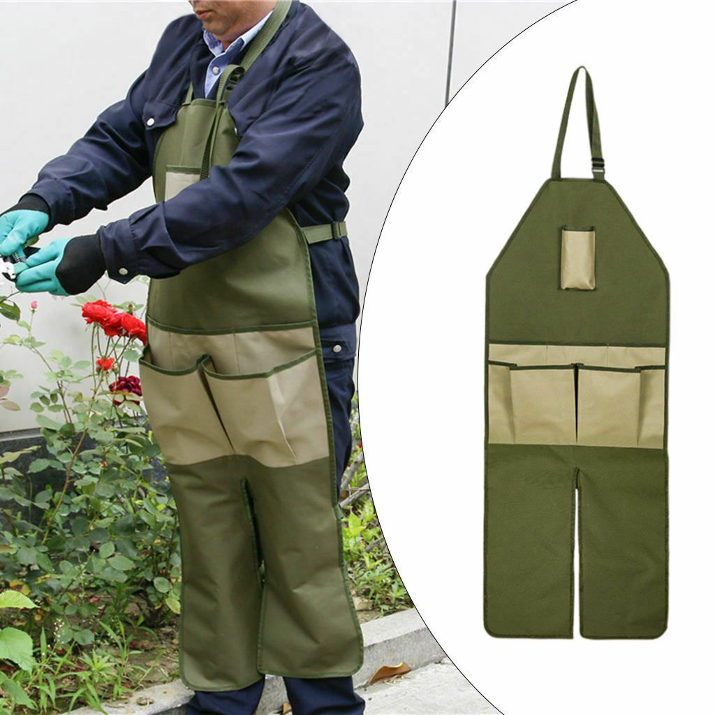 Gardening Apron Split Leg Anti Dirty Apron With Multi Tool Pockets For Orchard Garden