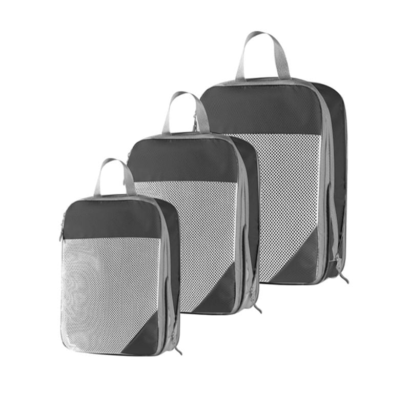3pcs Expandable Storage Bag Backpack Organizer Compression Packing Cubes for Suitcases