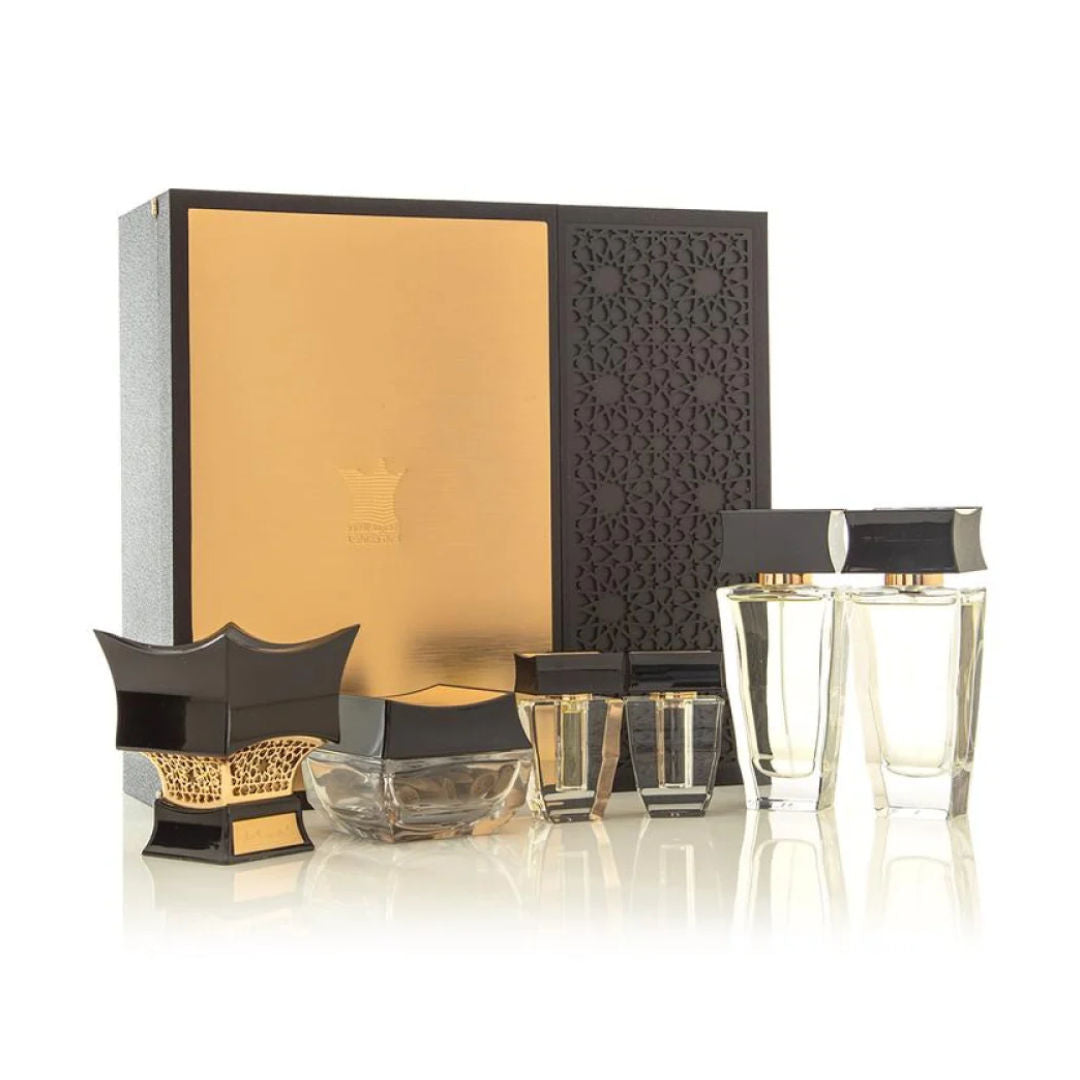 Arabian Oud Luxury Fragrance Gift Set - Perfume, Oils, Bakhour & Incense Burner