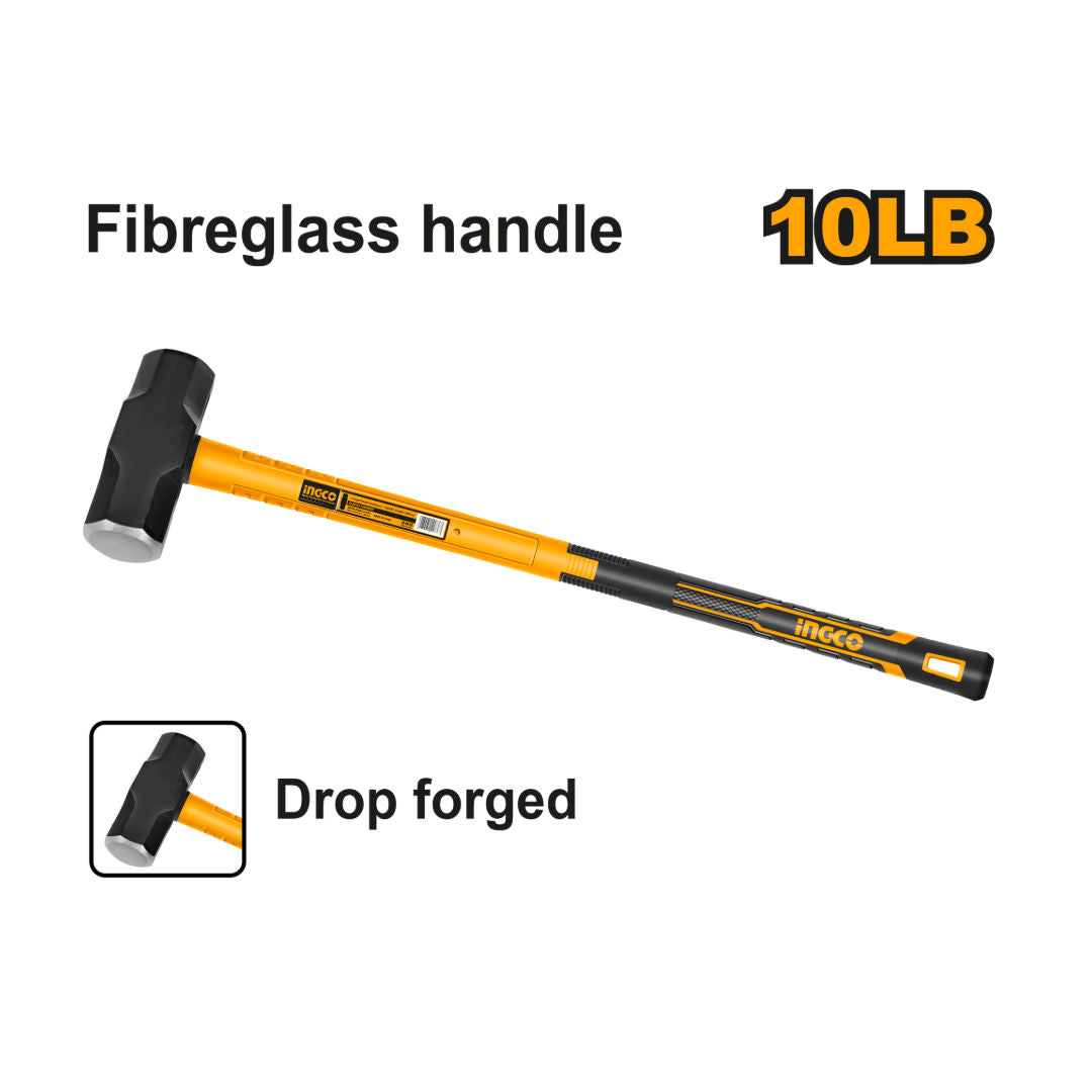 INGCO Sledge Hammer 10LB, 45# Drop Forged
