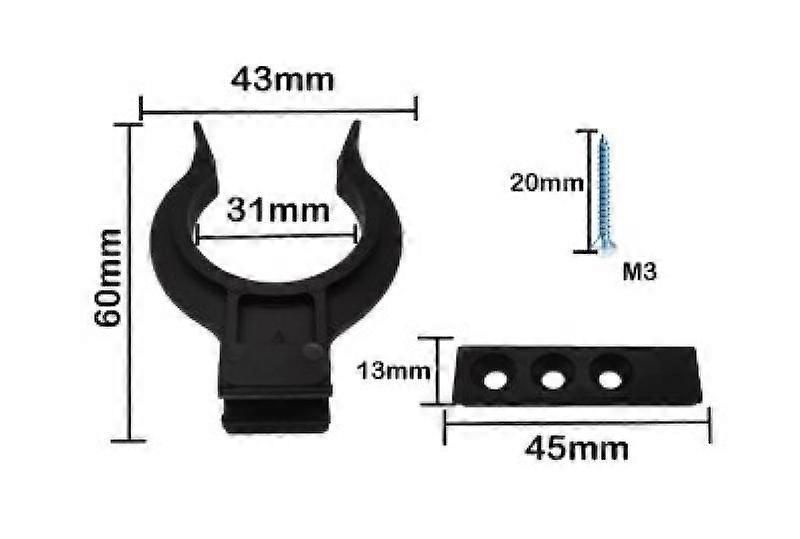 Heavy Duty Set of 10  Fixing Clips for Skirting Boards