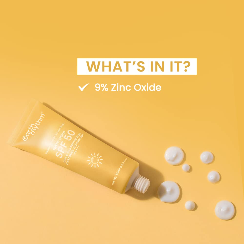 Earth Rhythm PHYTO SHIELD - SPF 50 MATTE MINERAL SUNSCREEN 50ml
