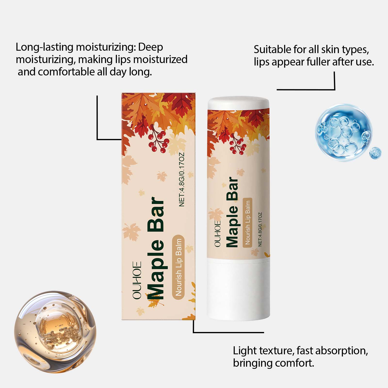 Candy Bar Lip Care Moisturizing Balm, Nourishes, Hydrates, Smooths, Long-lasting ,4.8g