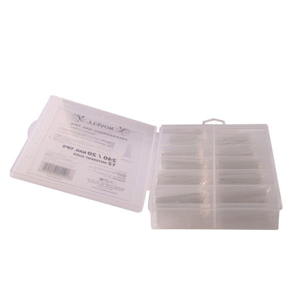 Novell Nail Tips Professional Clear, 12 Sizes, 20 Each