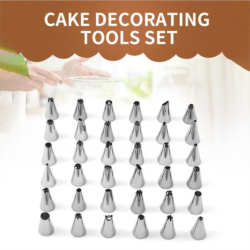 66pcs Cake Decorating Supplies Kit Baking Tools Stainless Steel Piping Set Turntable