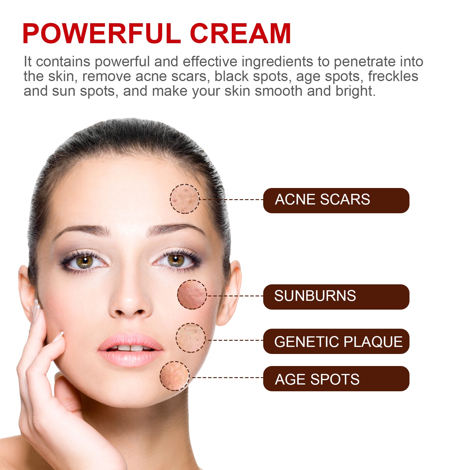 Brighten Skin Fast, Hydrating Face Cream, Dark Spot Remover, Glow & Nourish ,20g