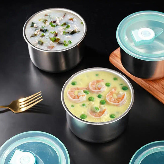 Stainless Steel Preservation Bowl with Lid – Durable, Airtight Food Storage Container for Freshness and Easy Organization