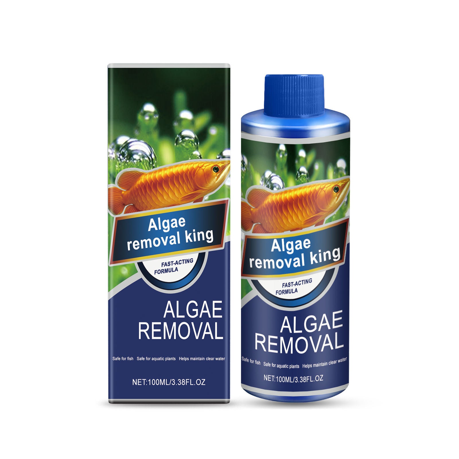 Clean Aquarium Water, Algae & Fish Tank Stains, Eco-Friendly Fish Safe Purifier ,100ml