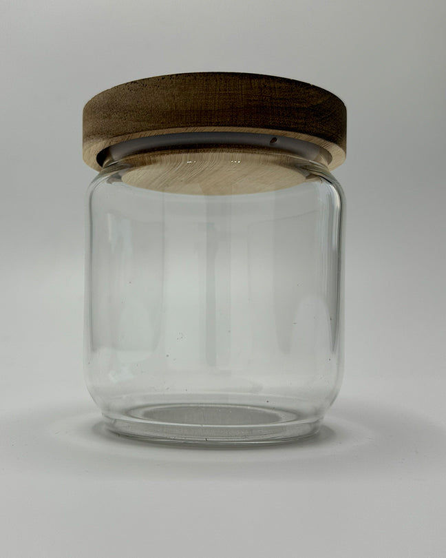 Sahara Mandala Set of 3 glass jars with wooden top