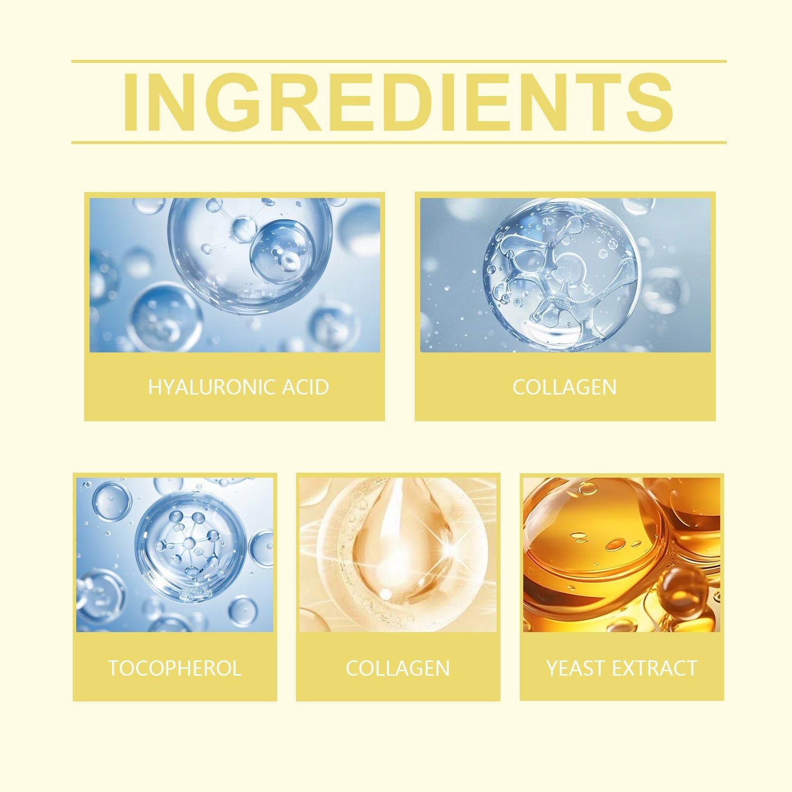 Collagen Face Mask, Hydrating, Anti-Aging, Skin Brightening, Facial Care ,4pieces