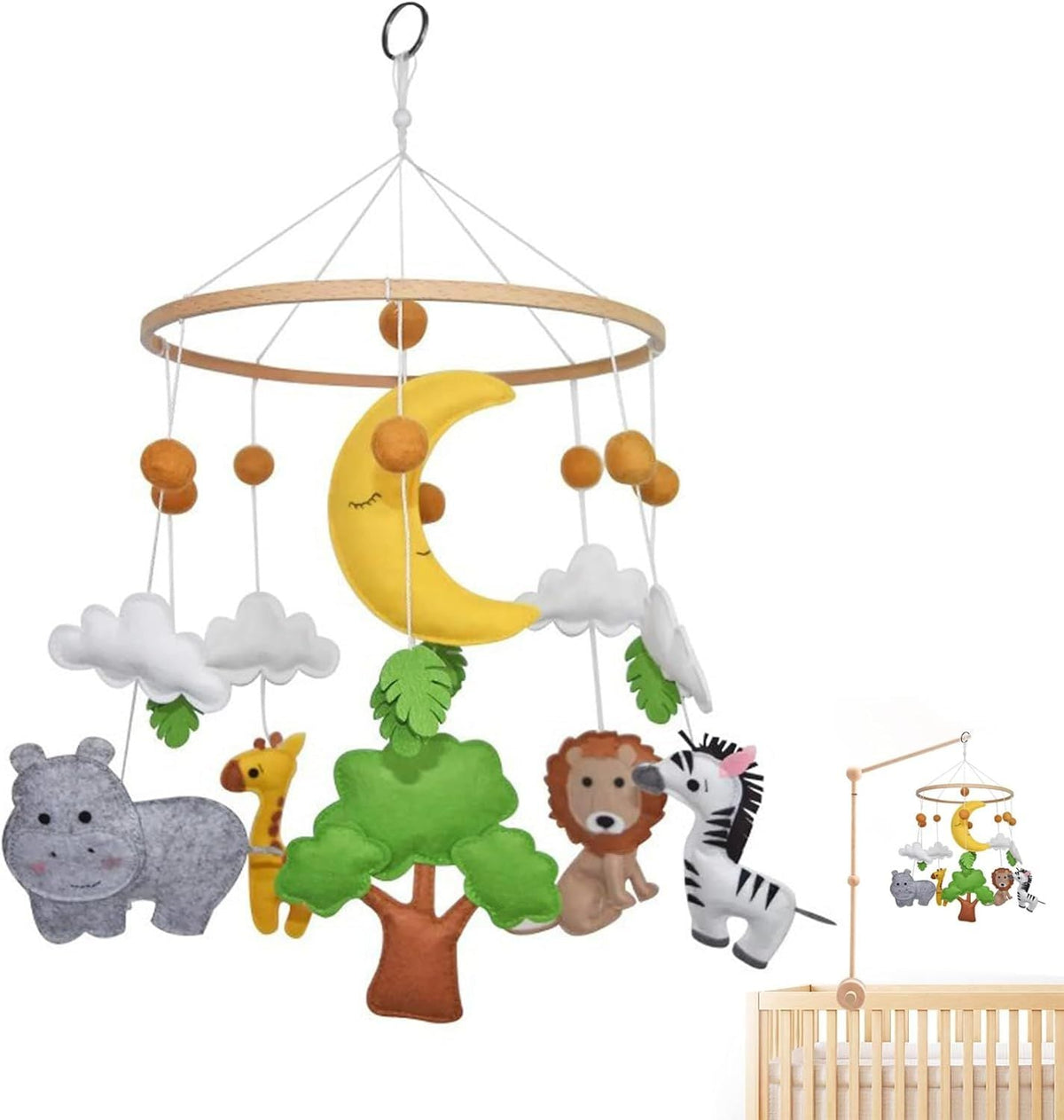Mobile Baby Forest Forest Animals Bed Bell Baby Cot Mobile Wind Chime