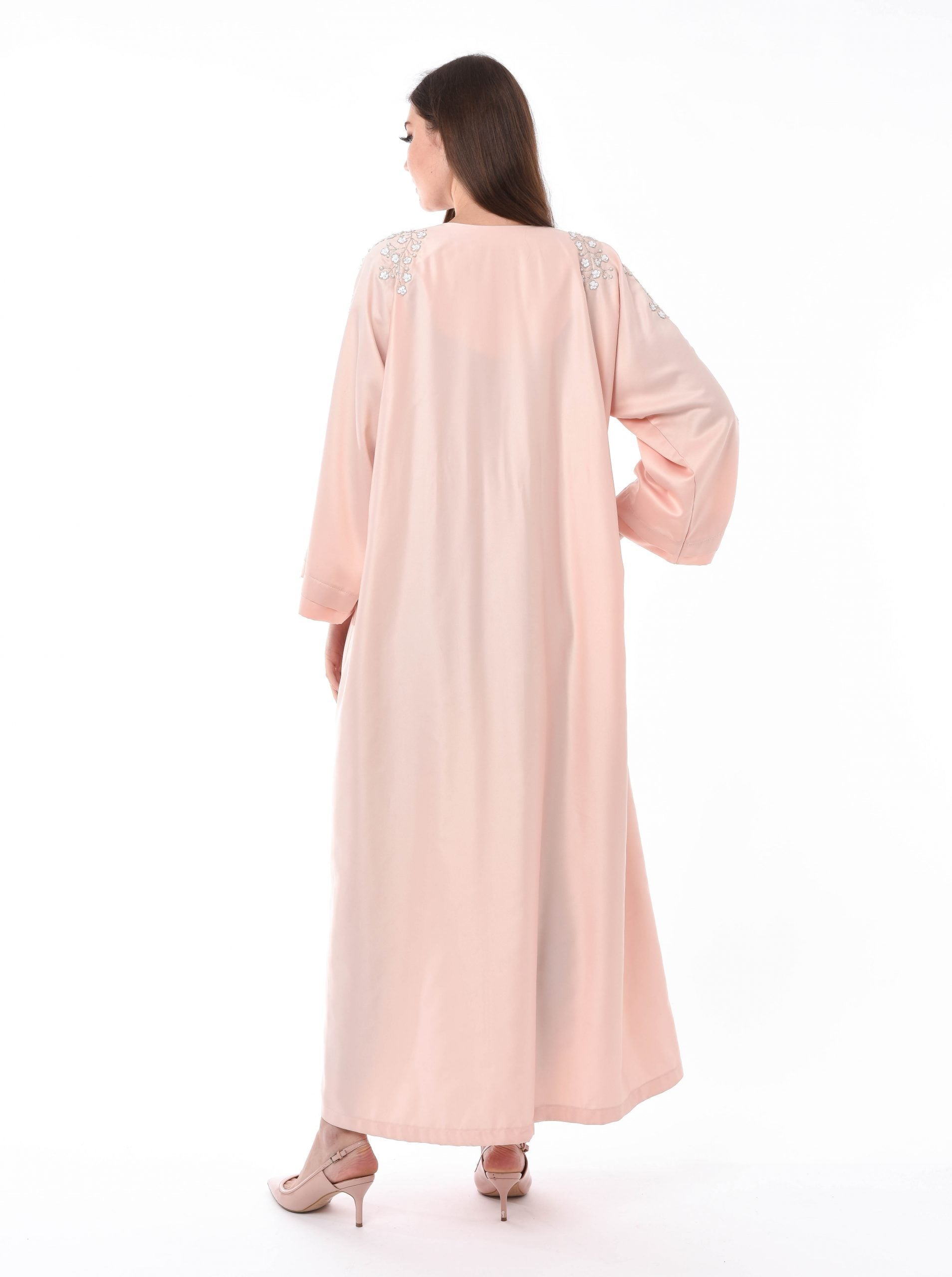 MOiSTREET Pink Kaftan with Hand Embroidery