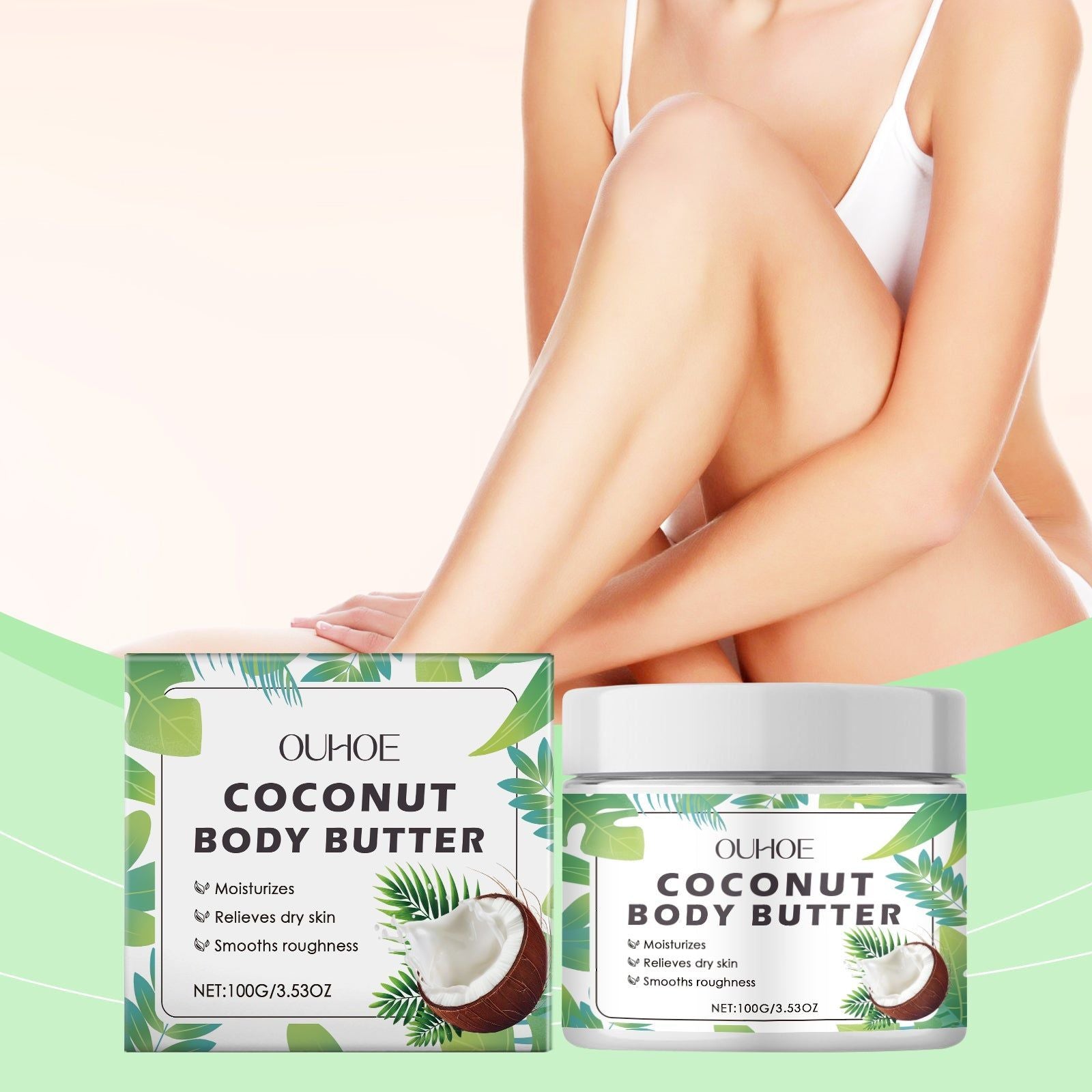 Coconut Body Lotion, Deep Moisturizer, Hydrates and Brightens Skin ,100g