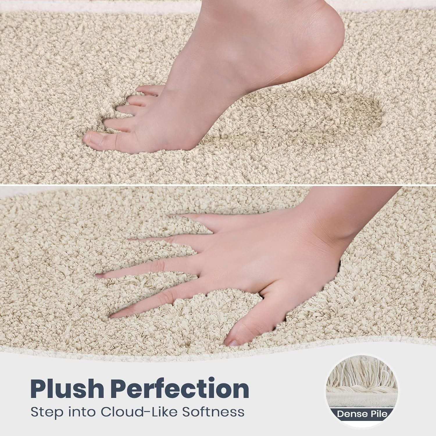 AIESY® Premium Long Microfiber Bathroom Runner Rug | Luxury Shaggy Floor Mat with Ultra-Absorbent Pile and Non-Slip TPR Backing