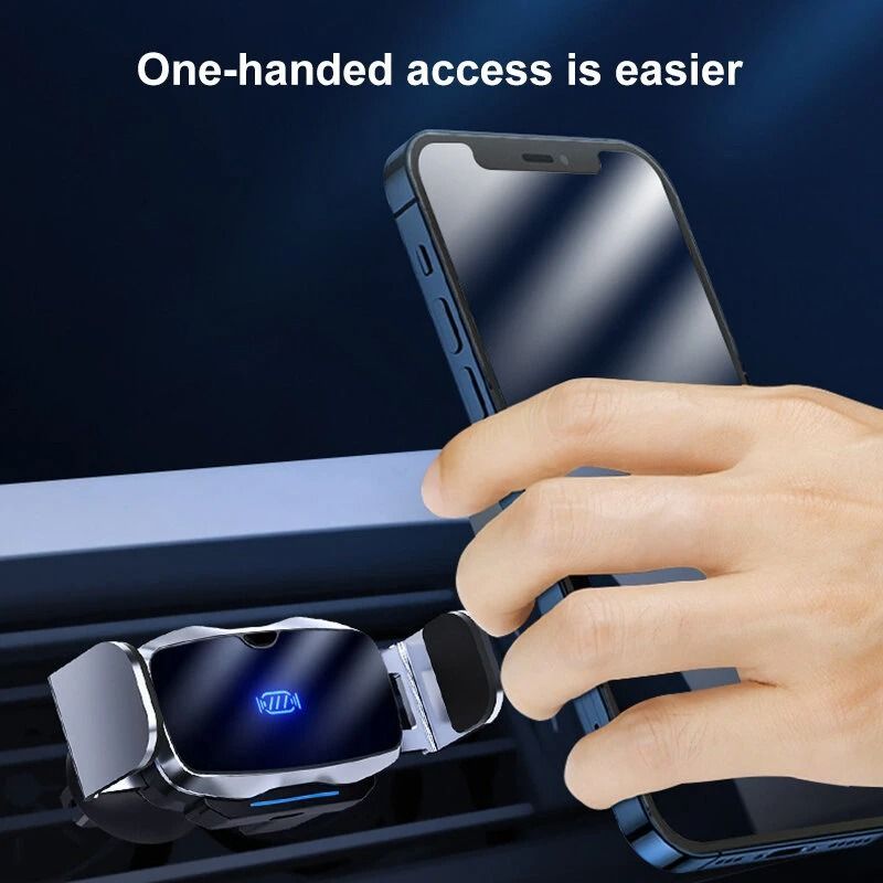 D7 Electric Phone Holder Mini Metal Automatic Locking Air Vent Phone Bracket For Car