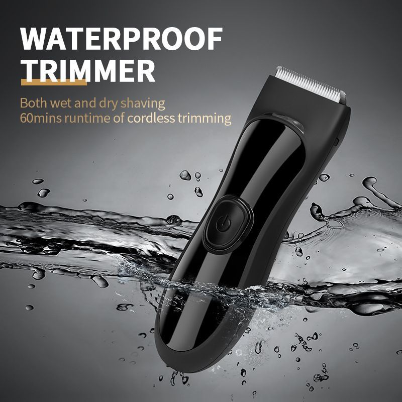 Waterproof Body Hair Trimmer with Digital Display