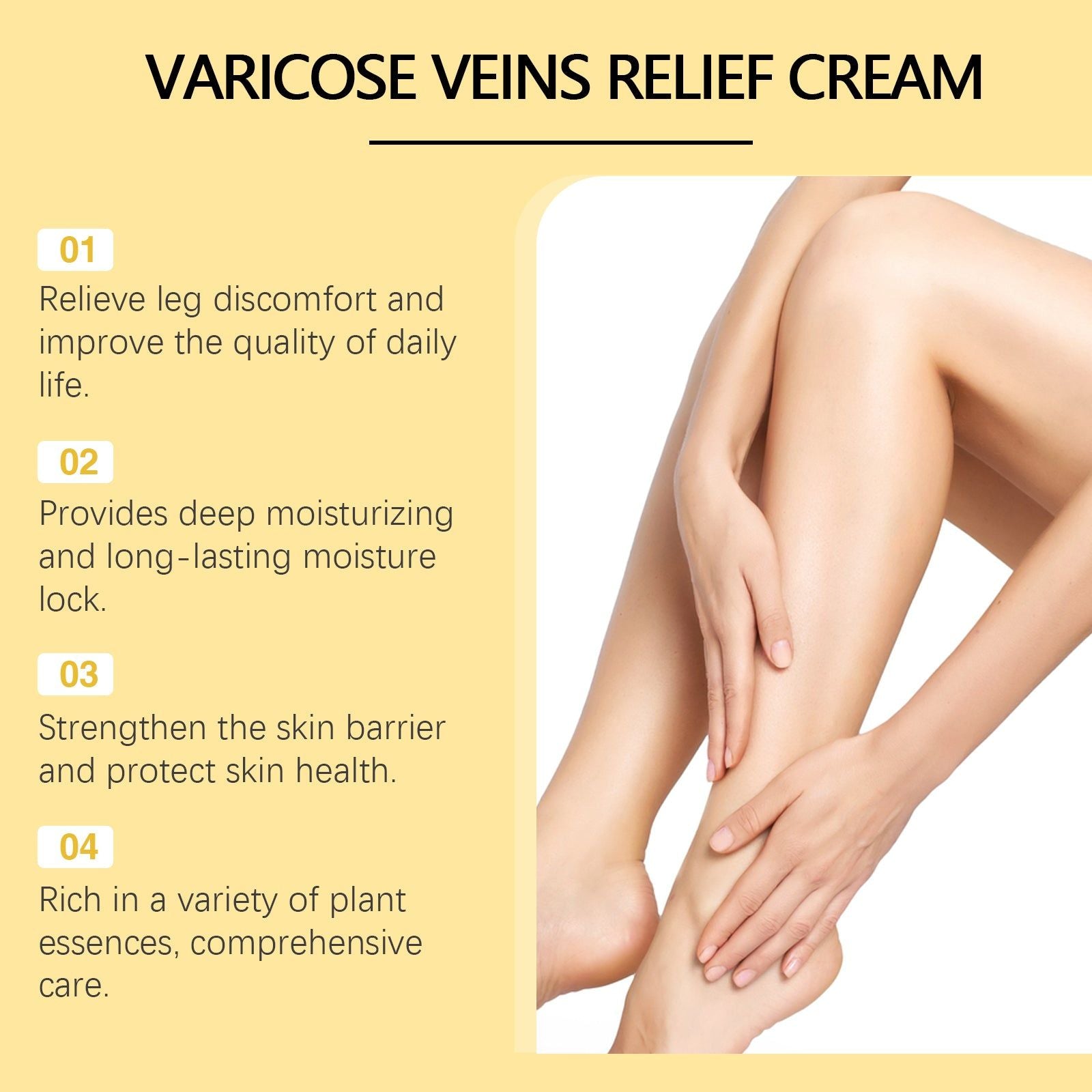 Bee Venom Vein Repair Cream, Leg Fatigue Relief, Circulation Boost, Natural Plant Extracts ,100g