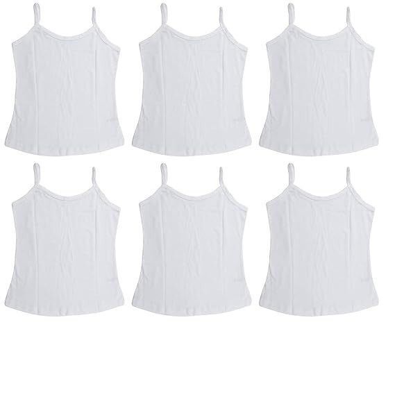 Pack of 6 Summer Innerwear Cotton Vest For Girl's