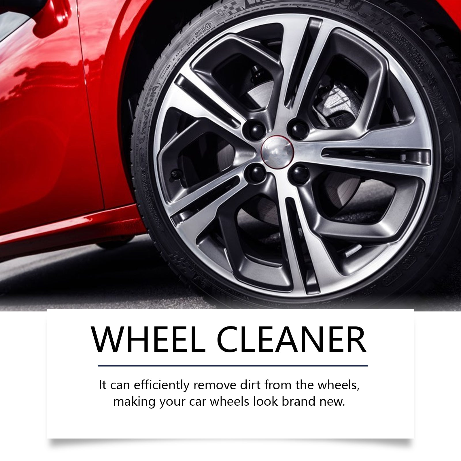 Car Wheel Cleaner, Tire Decontamination, Polishing, Restores Shine, Easy to Use ,1set