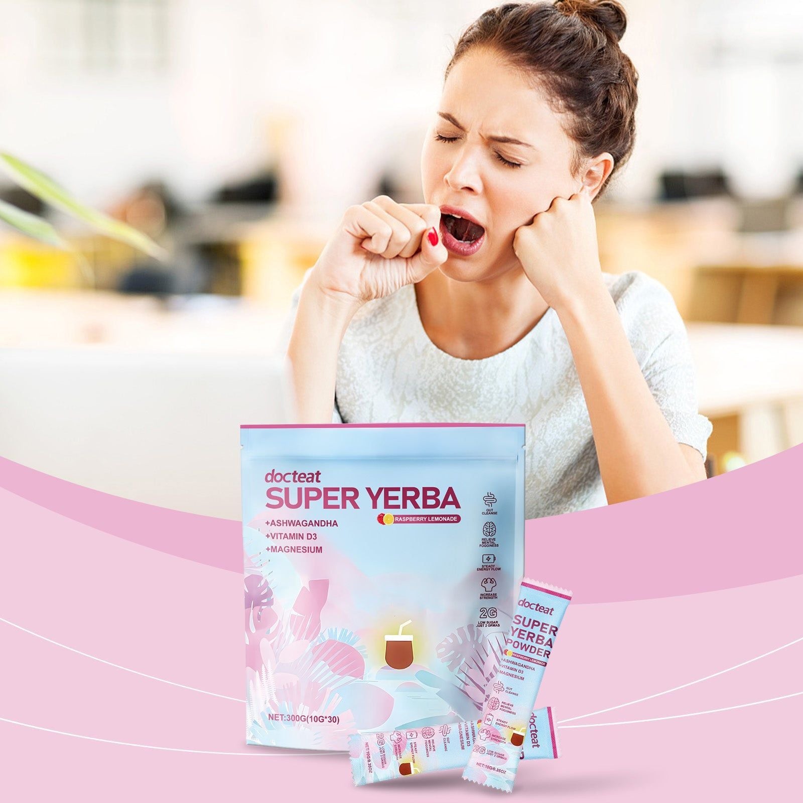 Boost Energy Naturally with Yerba Mate Powder, Healthy Body Care ,1 set
