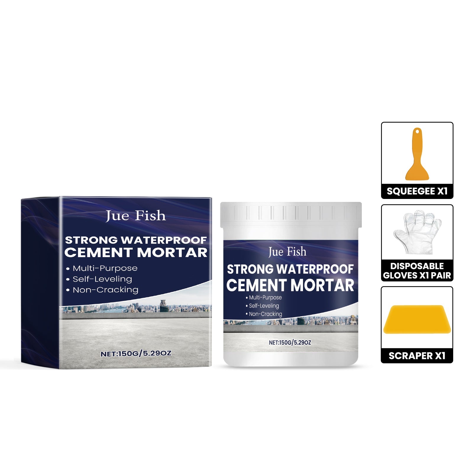 Premium Waterproof Cement Mortar, Floor Wall Repair, Moisture Seepage Fix ,1 set