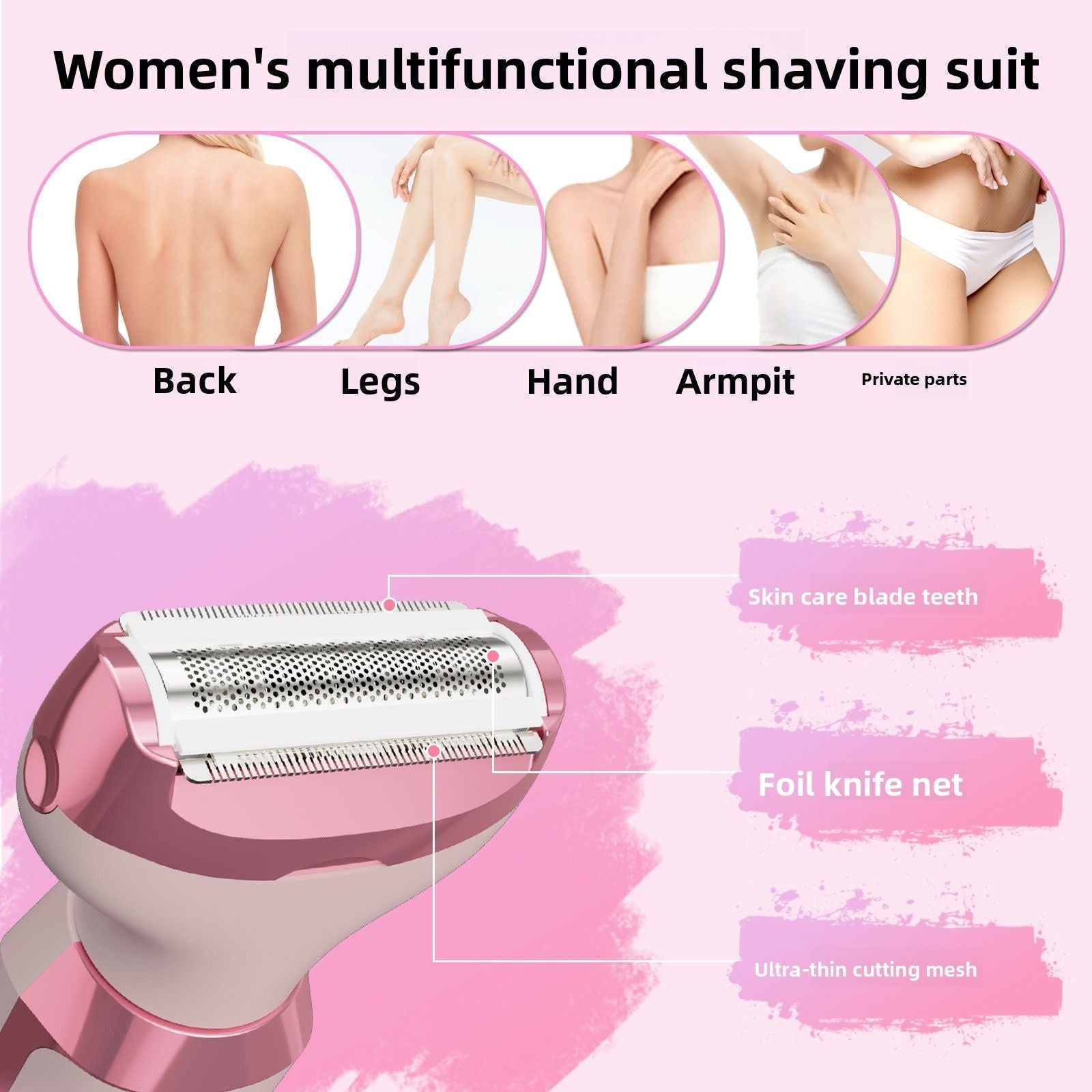 4-in-1 Women's USB Hair Trimmer