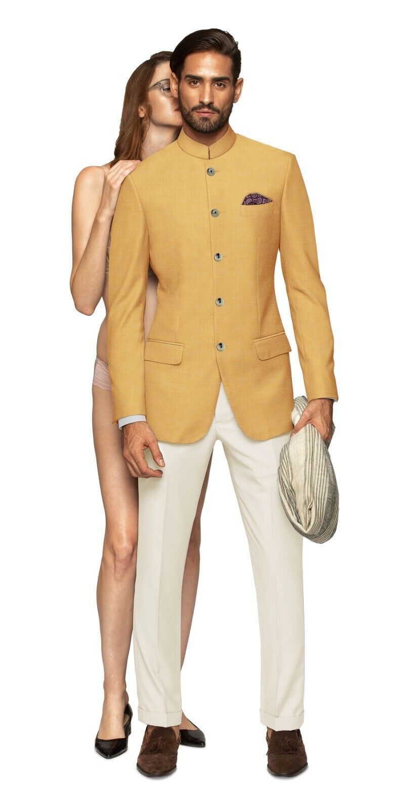 Yellow Coat pant India Pakistani Jodhpuri Suit Wedding Partywear Blazer