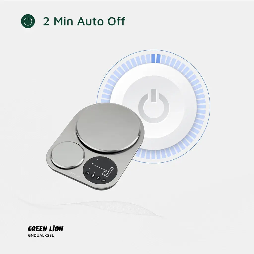 Green Lion Dual Kitchen Scale, Stainless Steel Digital Food Scale with Large & Small Platforms, Silver