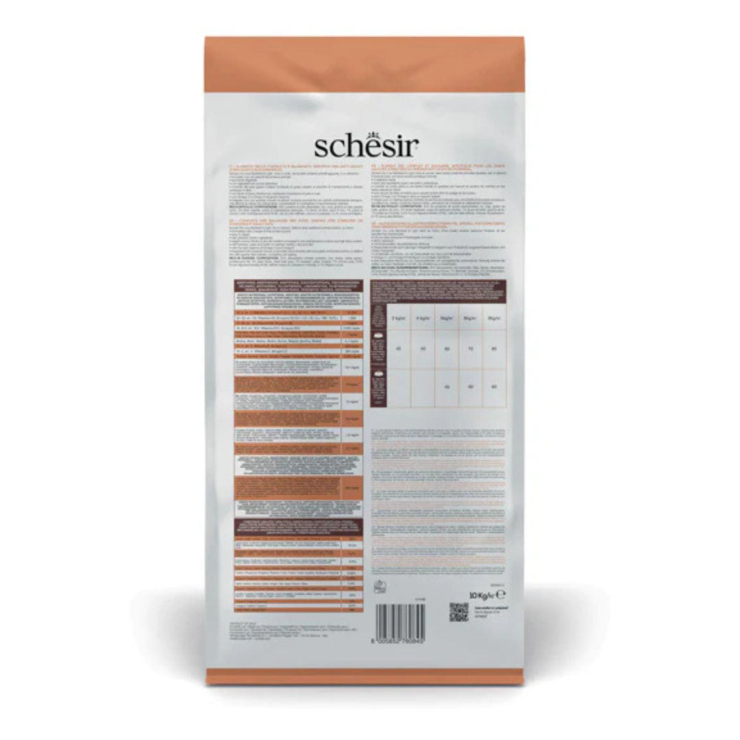 Schesir Sterilized & Light Rich in Chicken Dry Food For Cat, 10kg