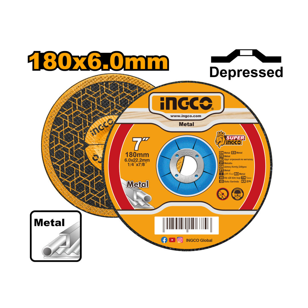 INGCO Metal Grinding Disc 180x6.0x22.2mm