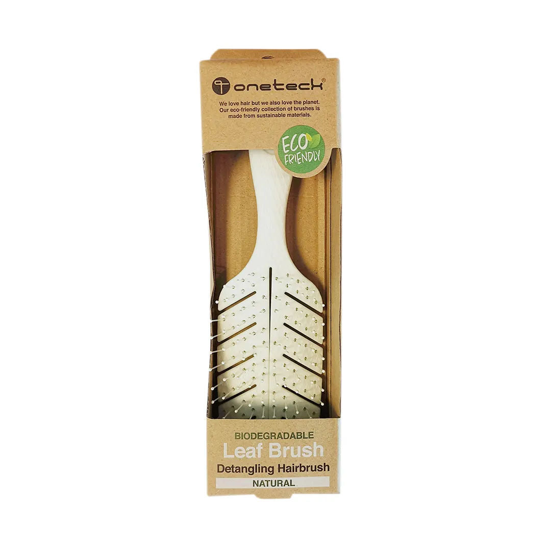 onetech Biodegradable Leaf Detangling Hair Brush