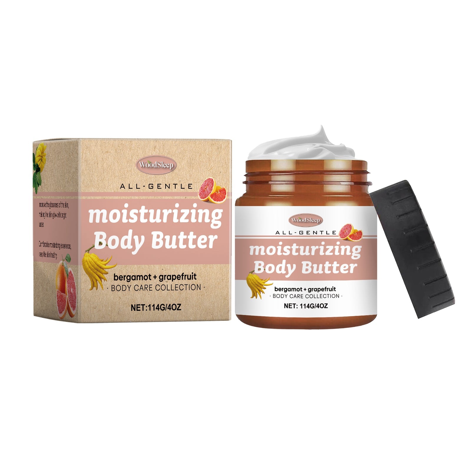 Body Butter Moisturizer, Hydrating Skin Care with Bergamot, Grapefruit, Shea Butter ,114g