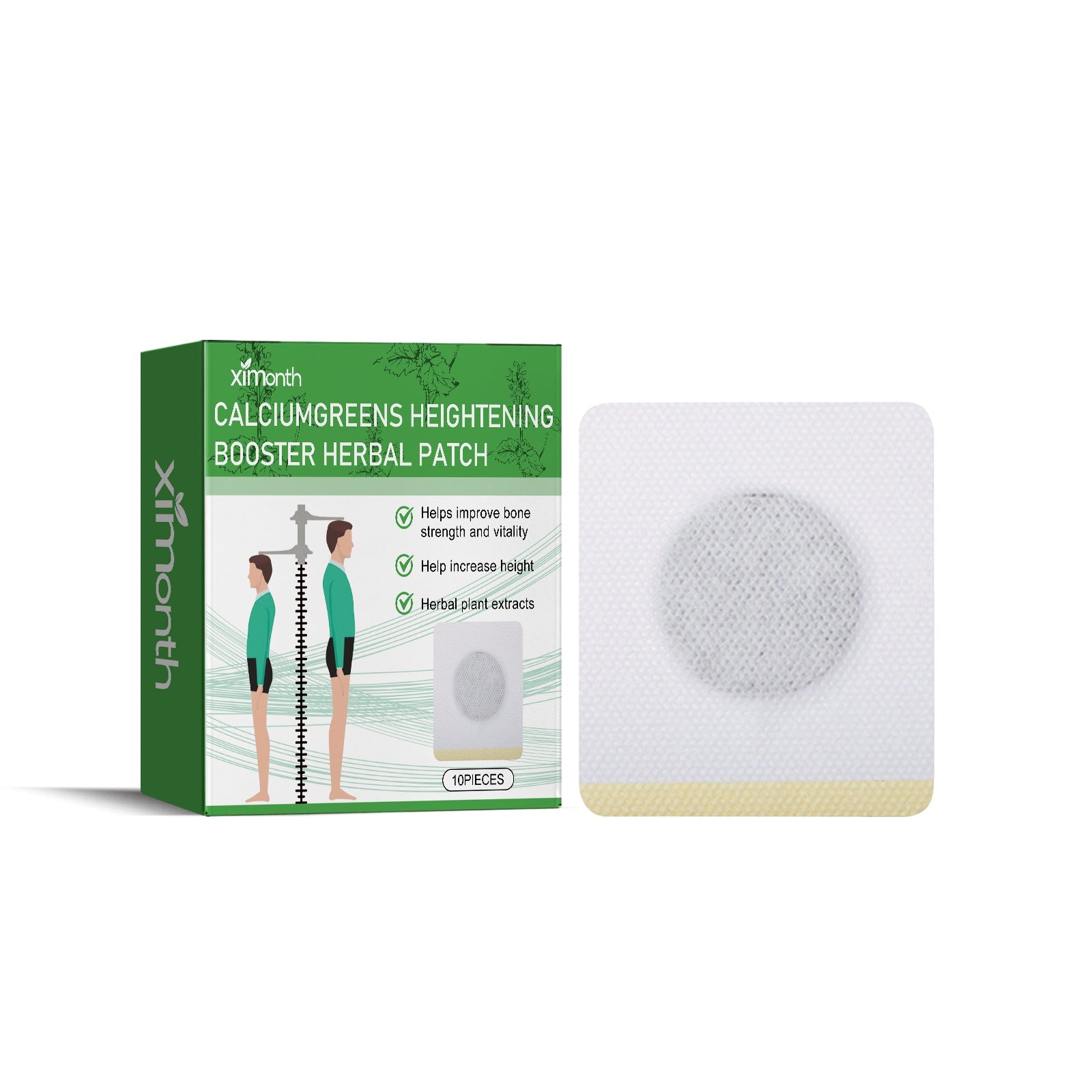 Boost Your Body Height Naturally, Herbal Foot Patch for Bone Growth and Circulation ,10pcs