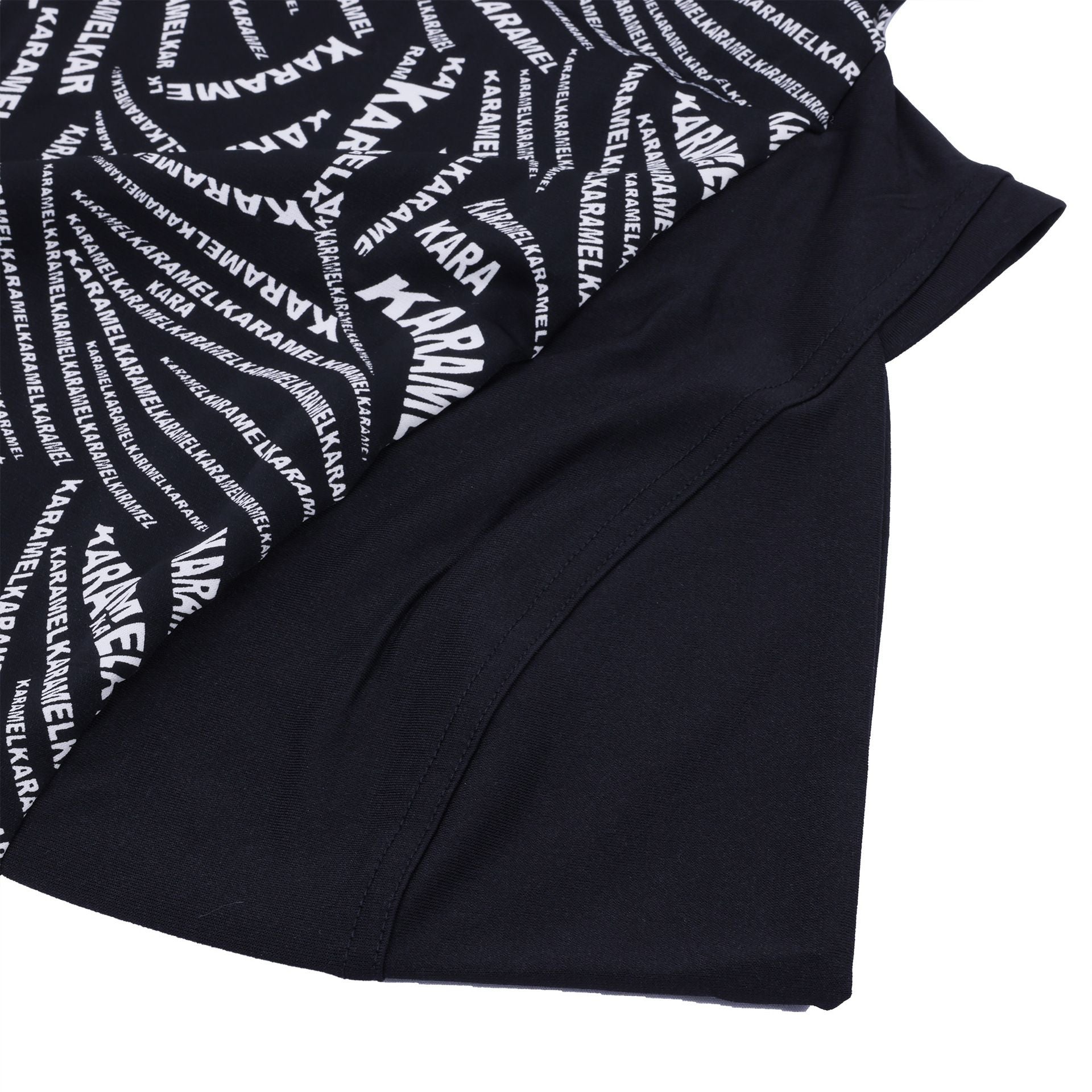 Black African Print Letter Hijab Scarf for Women