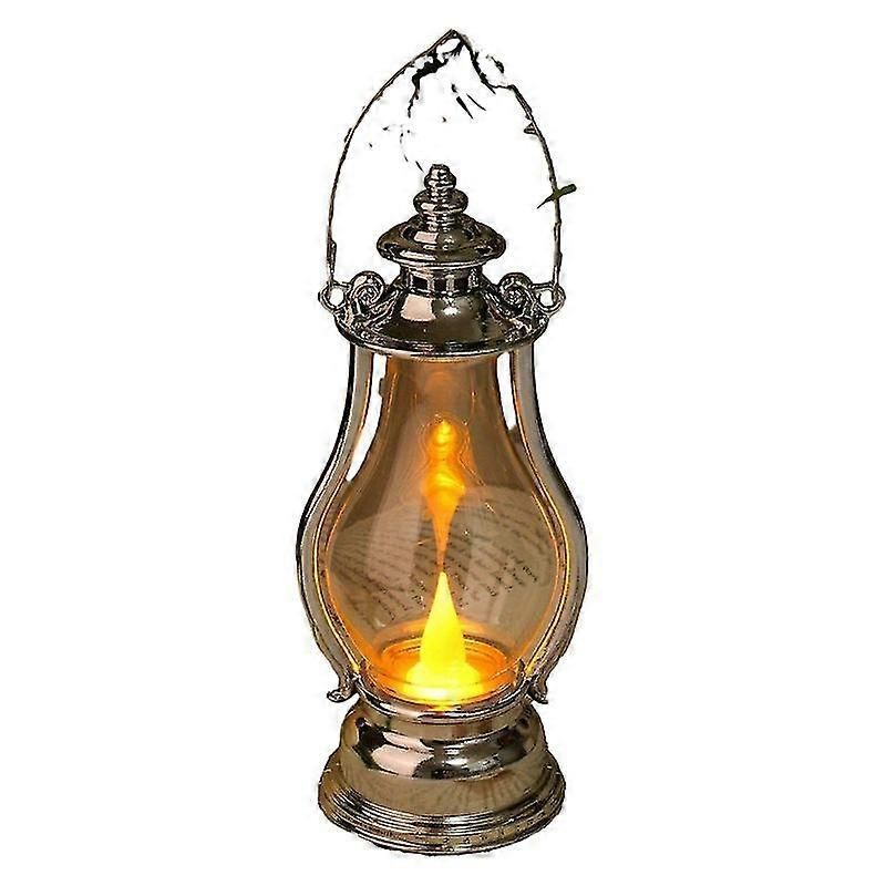 Retro LED Electronic Oil Lamp with Touch Control & Battery Power for Indoor/Outdoor Decorative Lighting